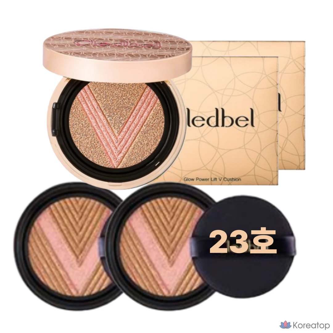 Clédbel Lifting Cushion Pact Cushion Glow Power Lift V No. 23 (основной продукт + 2 комплекта сменных блоков)