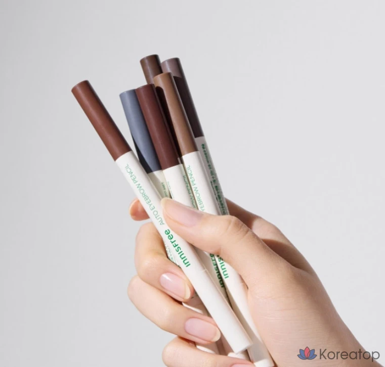 Карандаш для бровей Innisfree Flat Eyebrow Pencil, 0.3 г, 3 серых оттенка, 1 шт., фото 6