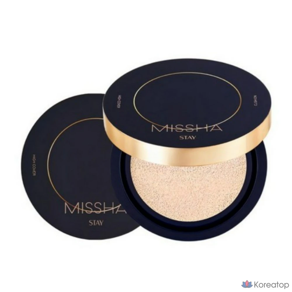 Тональный крем-кушон Missha Stay High Cover Cushion Foundation, 14 г, оттенок 21 Vanilla, 1 шт.