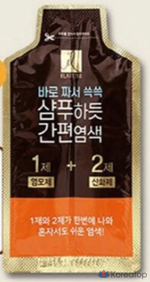 Легкое окрашивание, как с помощью шампуня с Elastine, черный/коричневый, 1 упаковка., фото 4