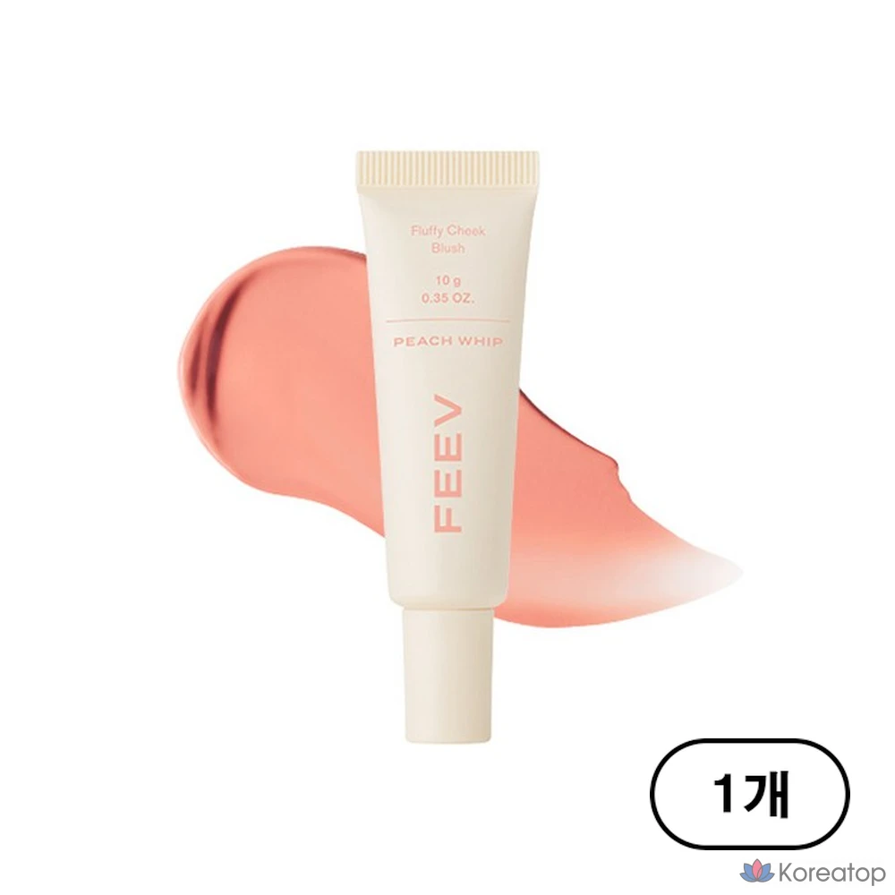 Пушистые румяна FEEV, 10 г, 1 шт., персиковый оттенок.