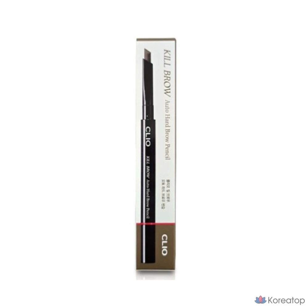 Карандаш для бровей Clio Kill Brow Auto Hard Eyebrow Pencil 0,31 г, № 01, натуральный коричневый, 1 шт.