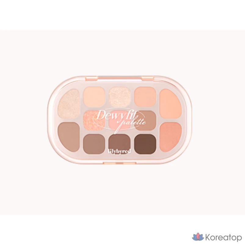 Палетка теней Lilybyred Dewyfit, оттенок 003 «Овсянка», 1 упаковка.