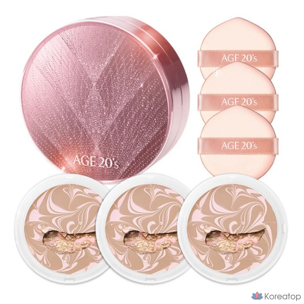 Эссенция Essence Cover Pact Case (издание Twinkle Edition) для лицевой стороны, 20 лет, + сменный блок, 3 шт., розово-бежевый (№ 21), 1 шт.