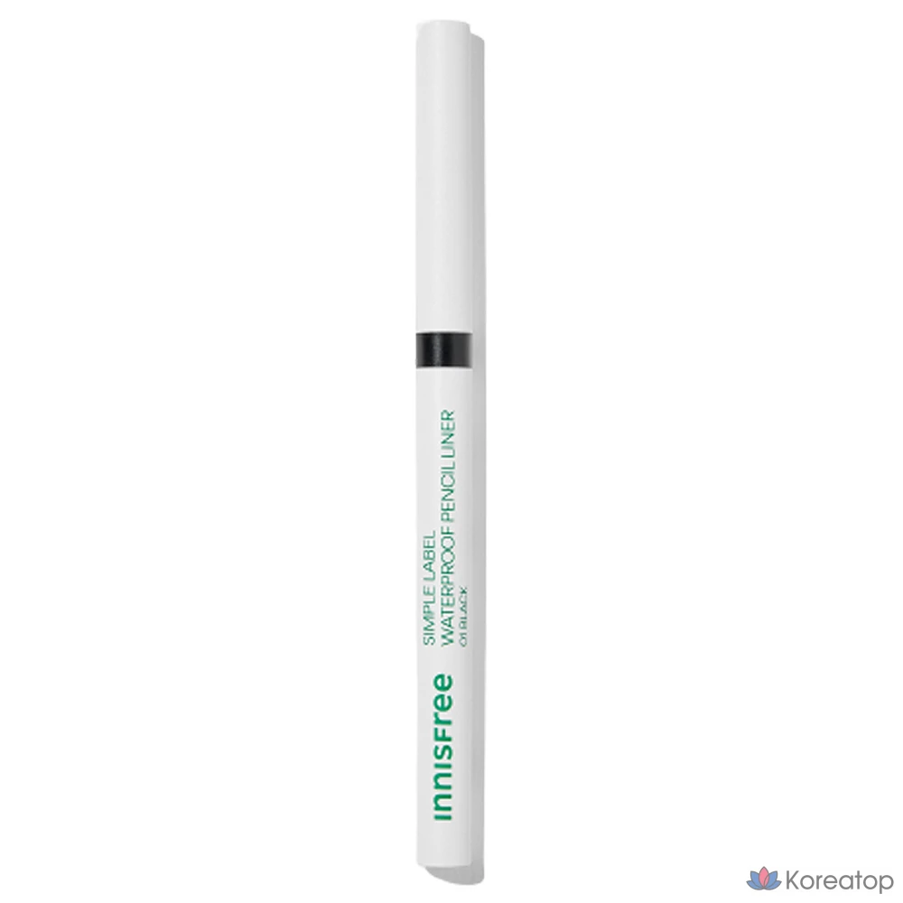 Водостойкий карандаш-лайнер Innisfree Simple Label, 0,1 г, 1 шт., черный.
