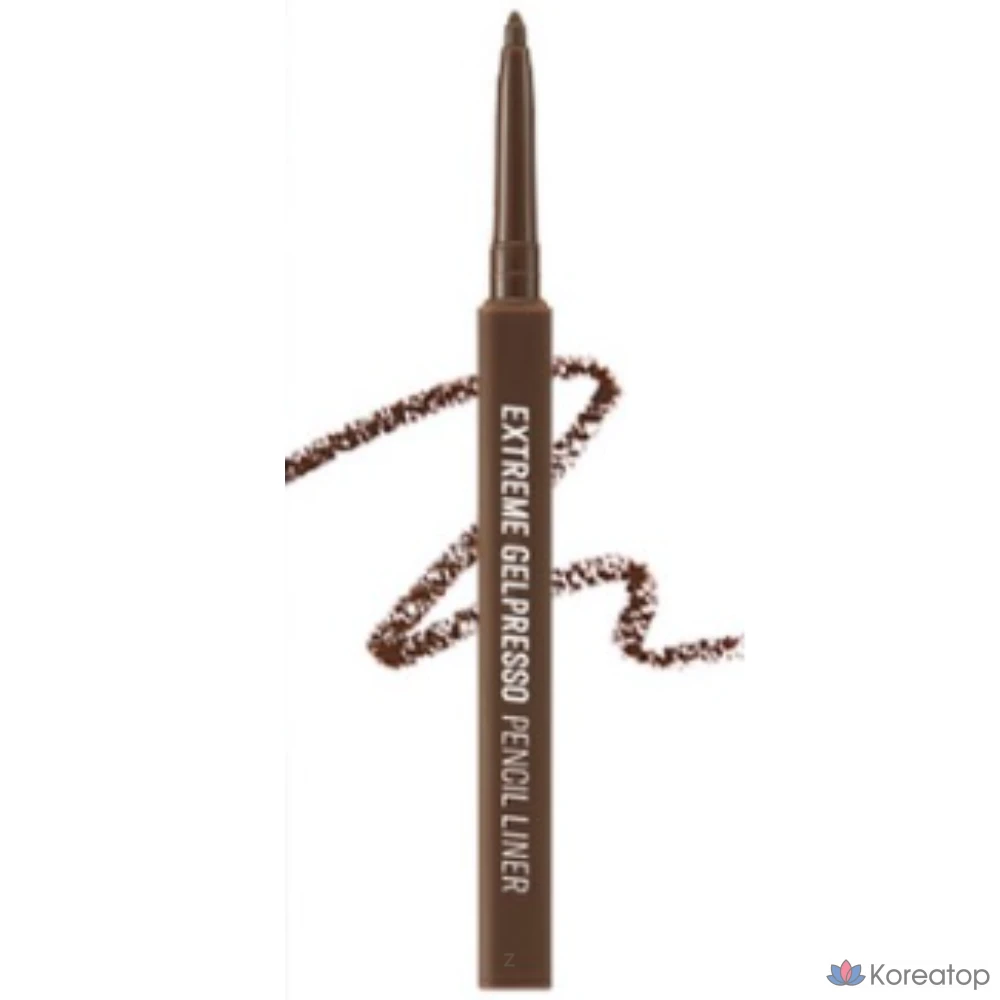 Подводка для глаз Clio Extreme Gelpresso Pencil Liner, 02 Коричневый (темно-коричневый), 1 шт.
