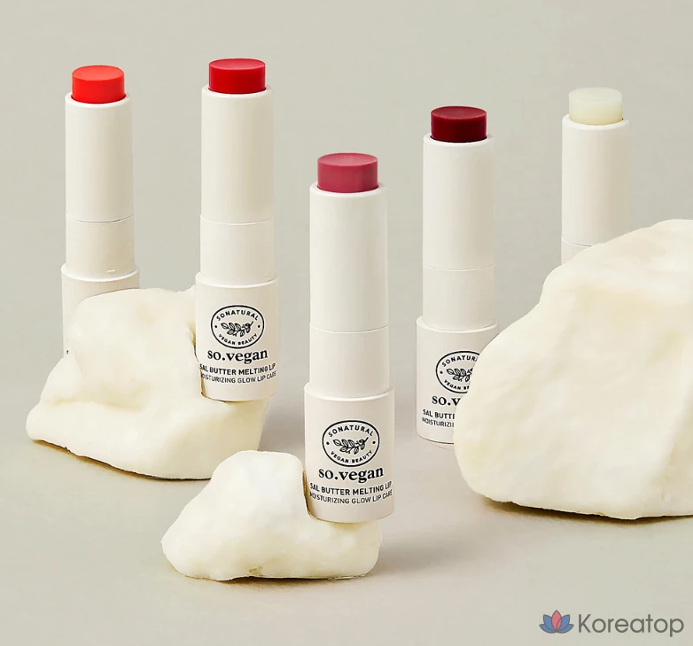 Бальзам для губ So Natural Sal Butter Melting Lip Balm, оттенок 02 Clear Peach, 3,8 г, 1 шт.