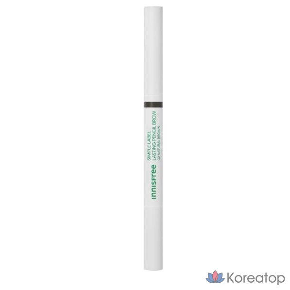 Карандаш для бровей Innisfree Simple Label Lasting Pencil Brow, 0,15 г, натуральный коричневый, 1 шт.