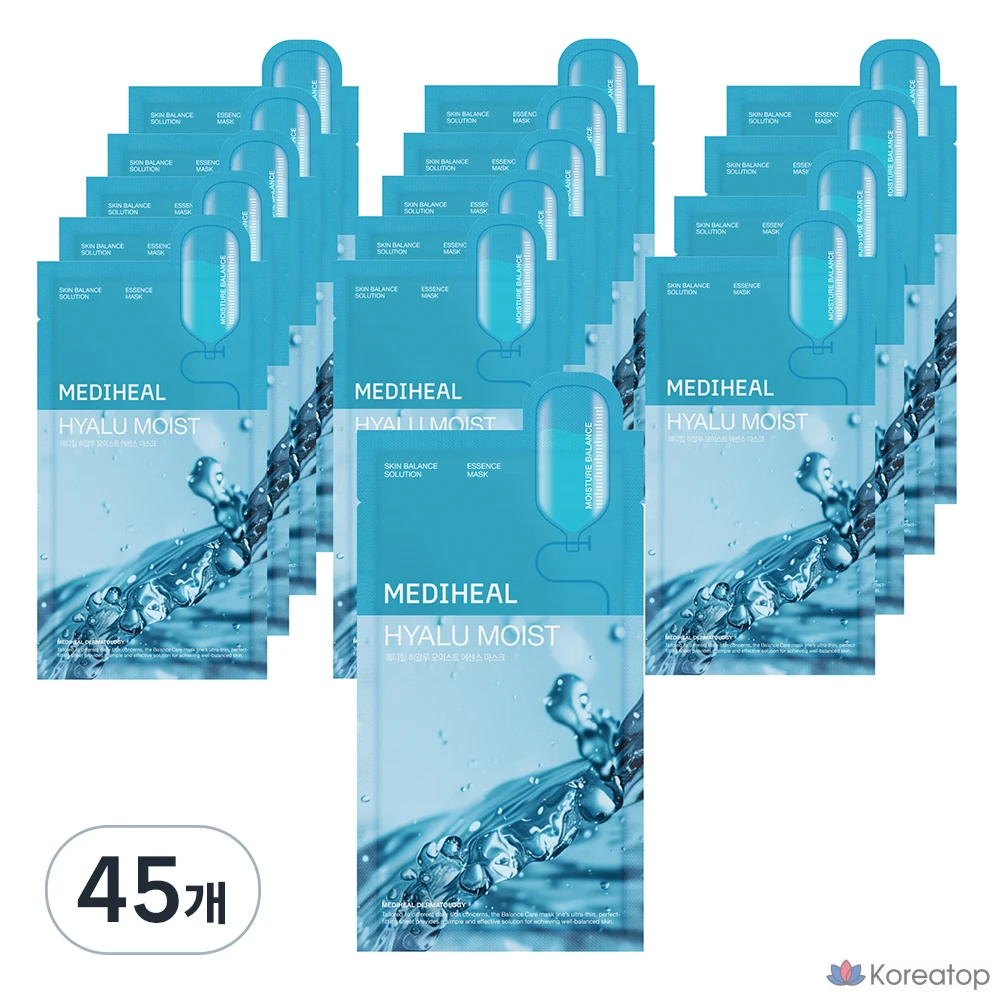Тканевая маска для лица MEDIHEAL Hialu Moist Essence Mask, 20 мл, 45 шт.