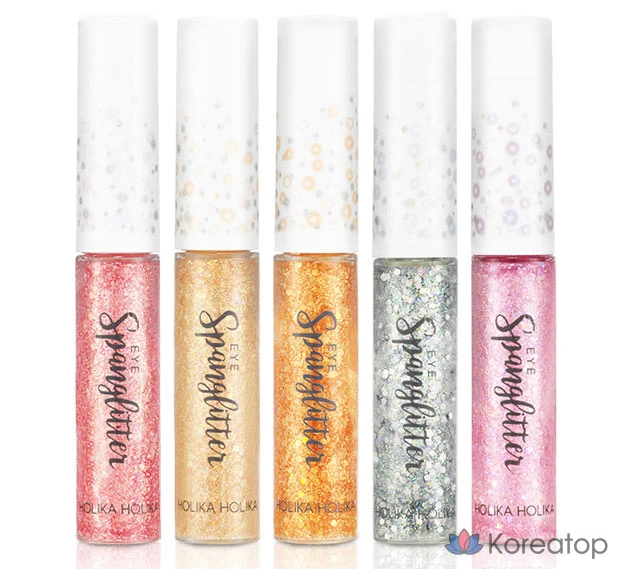Тени для век Holika Holika Eye Spangle Glitter Shadow, 3 оттенка мандаринового цвета, 1 шт.