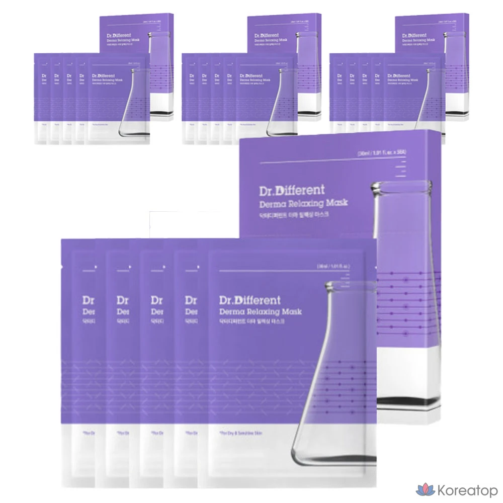Расслабляющие маски для лица Dr. Different Derma Relaxing Mask, 4 штуки