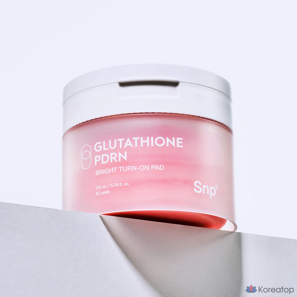 Тонизирующие подушечки для тонечного нанесения SNP PDRN с глутатионом, 170 мл, 60 листов, 1 упаковка.