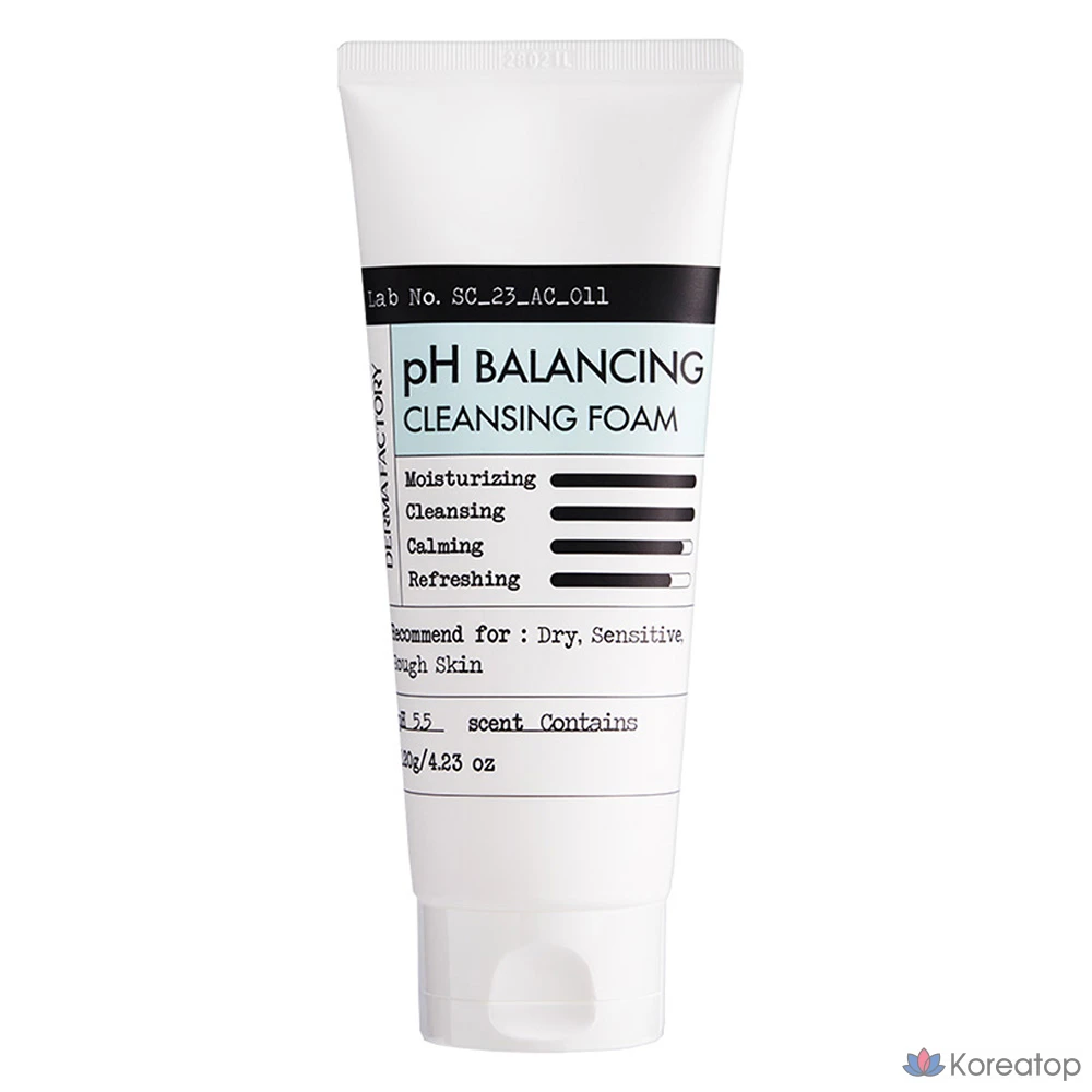 Очищающая пенка для лица Derma Factory Panthenol с pH-балансом, 120 г, 1 шт.