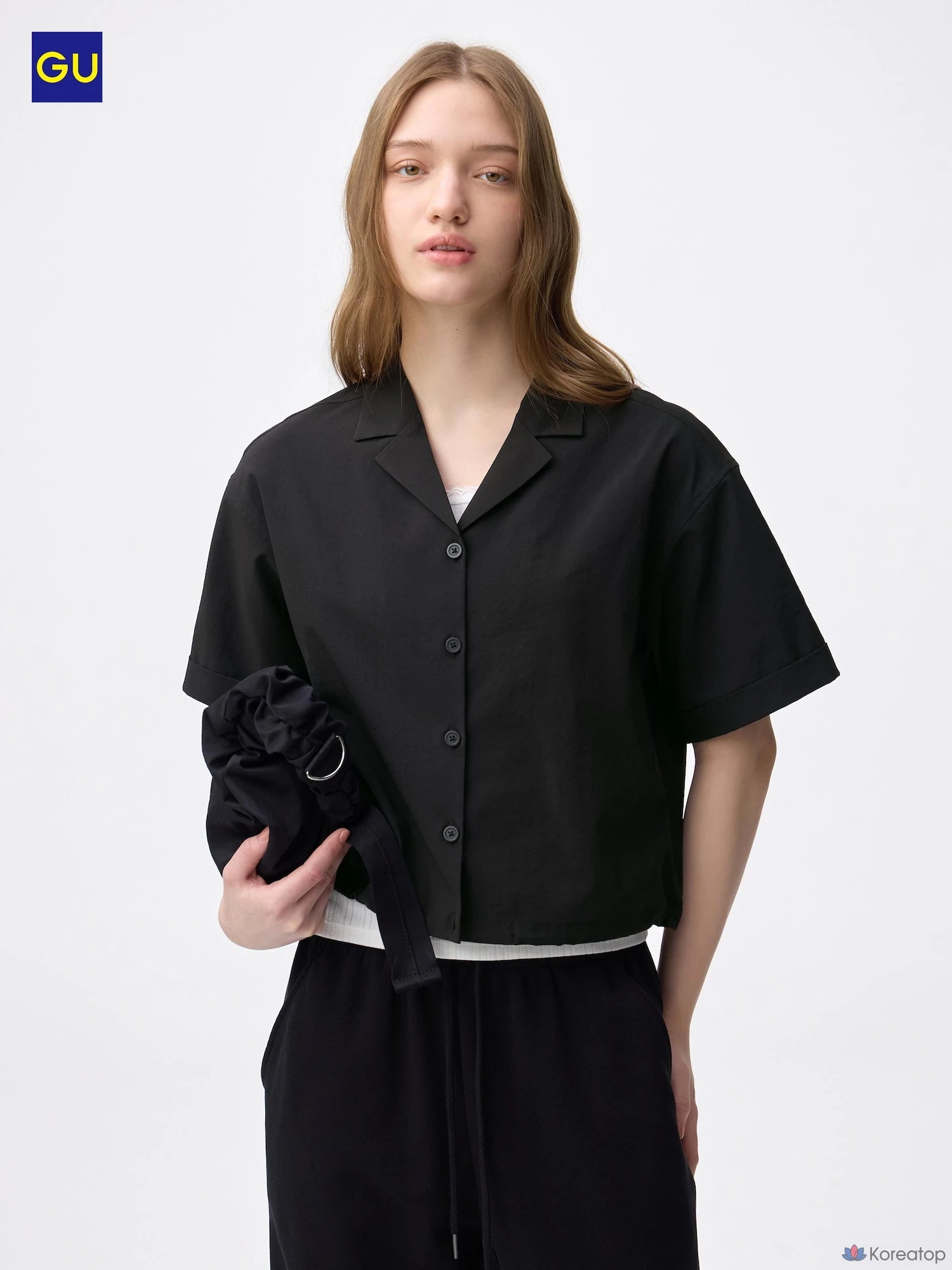 Рубашка с коротким рукавом Uniqlo Tech Short Shirt
