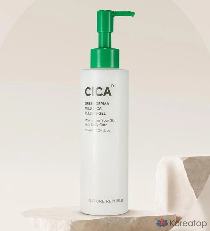 Отшелушивающий гель Nature Republic Green Derma Mild Cica, 155 г, 155 мл, 1 шт., фото 3