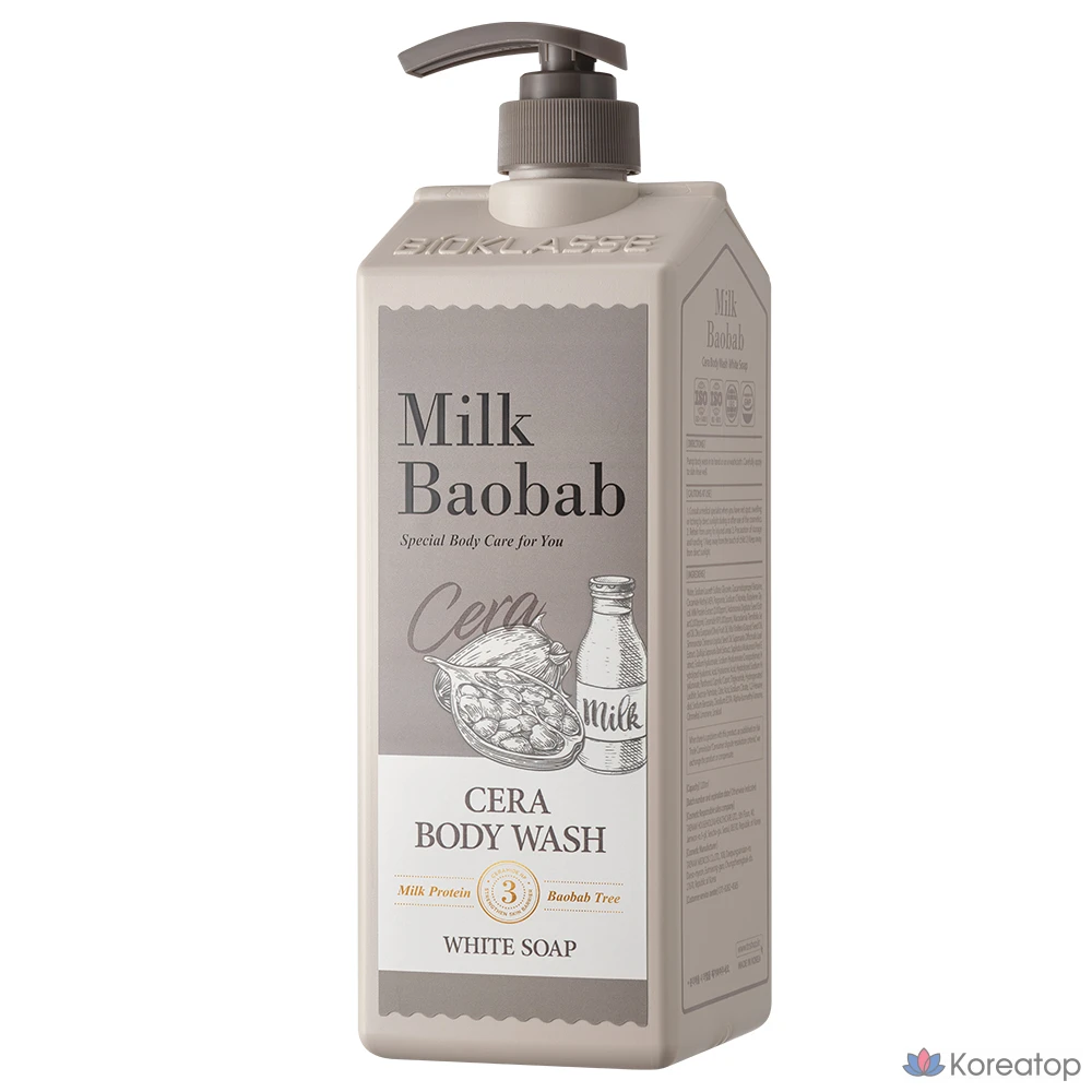 Гель для душа Milk Baobab Sera, белое мыло, 1,2 л, 1 шт.