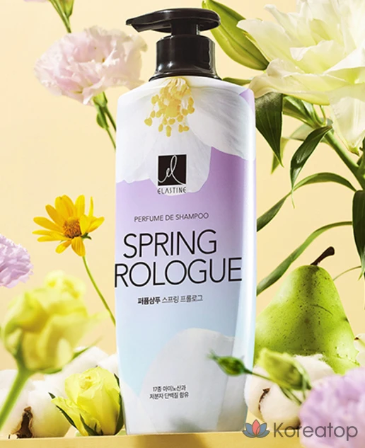 Парфюмированный шампунь Elastine Spring Prologue с ароматом ириса и мускуса, 600 мл, 1 флакон.