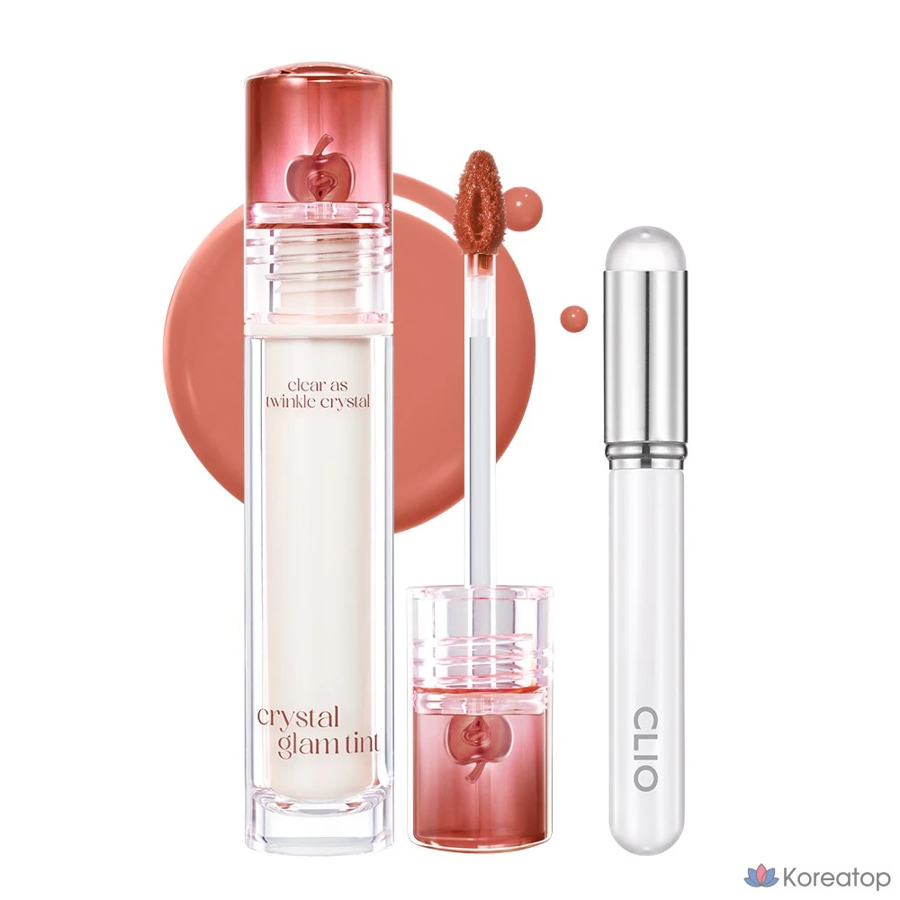 Тинт для губ Clio Crystal Glam + кисточка для губ, 1 шт., цвет 020 Vanilla Apple