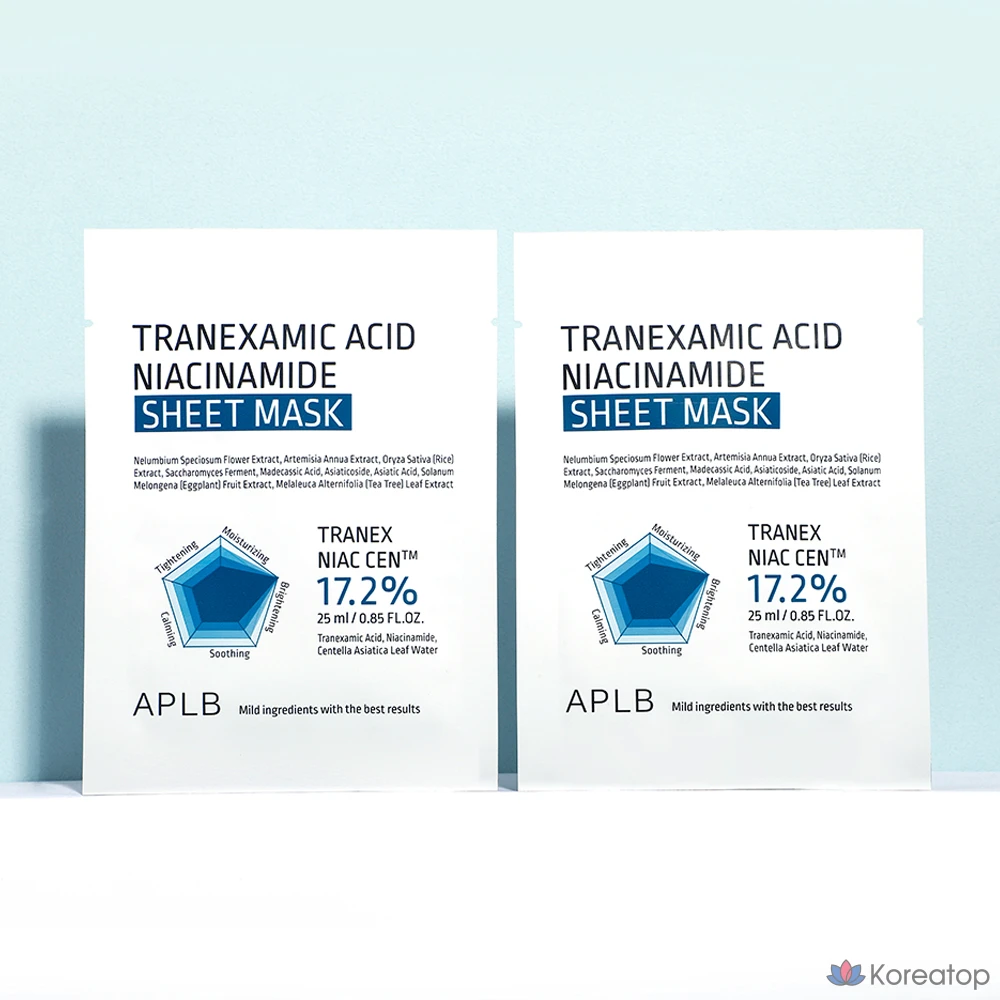 Тканевые маски APLB с транексамовой кислотой и ниацинамидом, 6 шт., 10 шт., фото 2