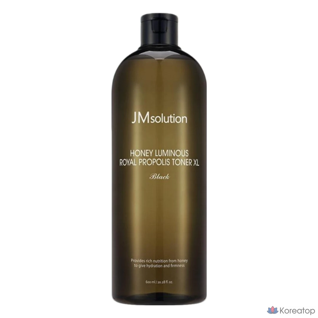 JM Solution Honey Glow Royal Propolis Toner, большой флакон, черный, 600 мл, 1 шт.