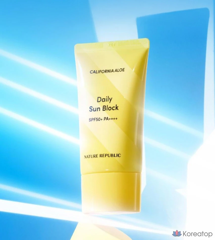 Солнцезащитный крем Nature Republic California Aloe Daily Sunblock SPF50+ PA++++, 57 мл, 1 шт.