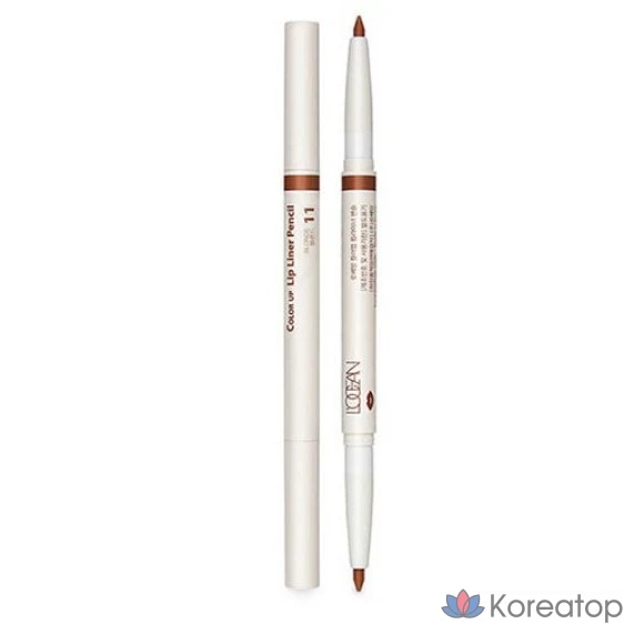 Карандаш для губ L'OCEAN Auto Dual Lip Liner, 0,5 г, цвет «блондинка», 1 шт.