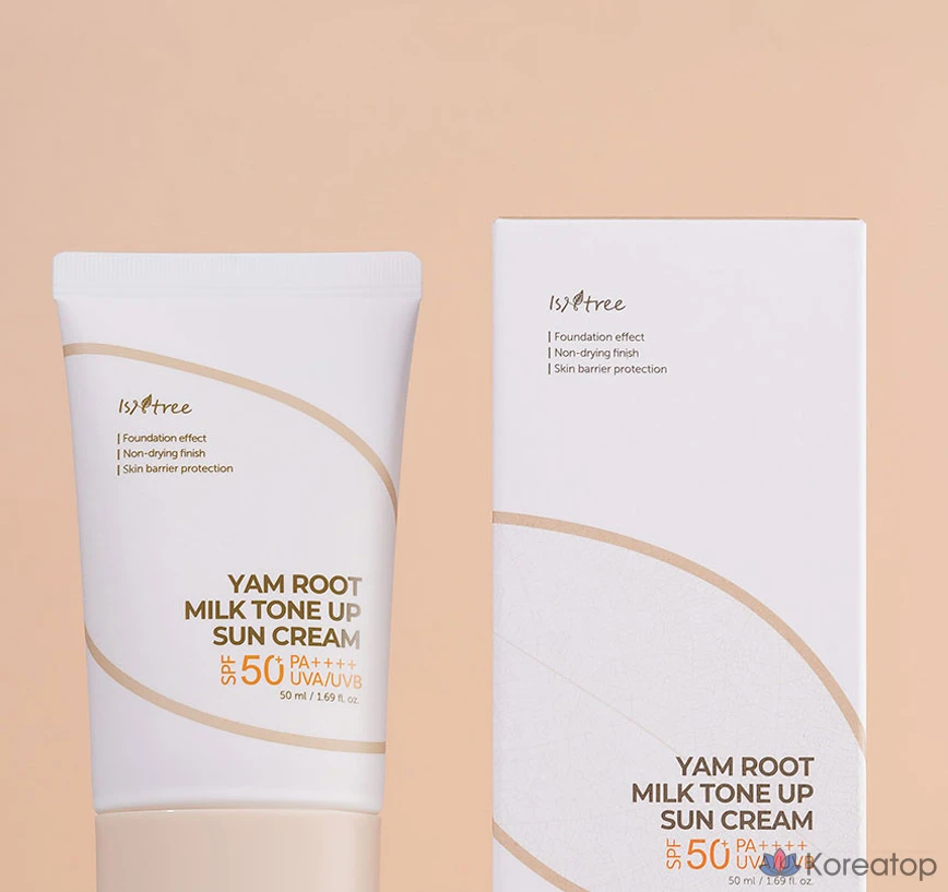 Солнцезащитный крем Isntree Yam Milk Tone-Up Sunscreen SPF50+ PA++++, 50 мл, 1 шт.
