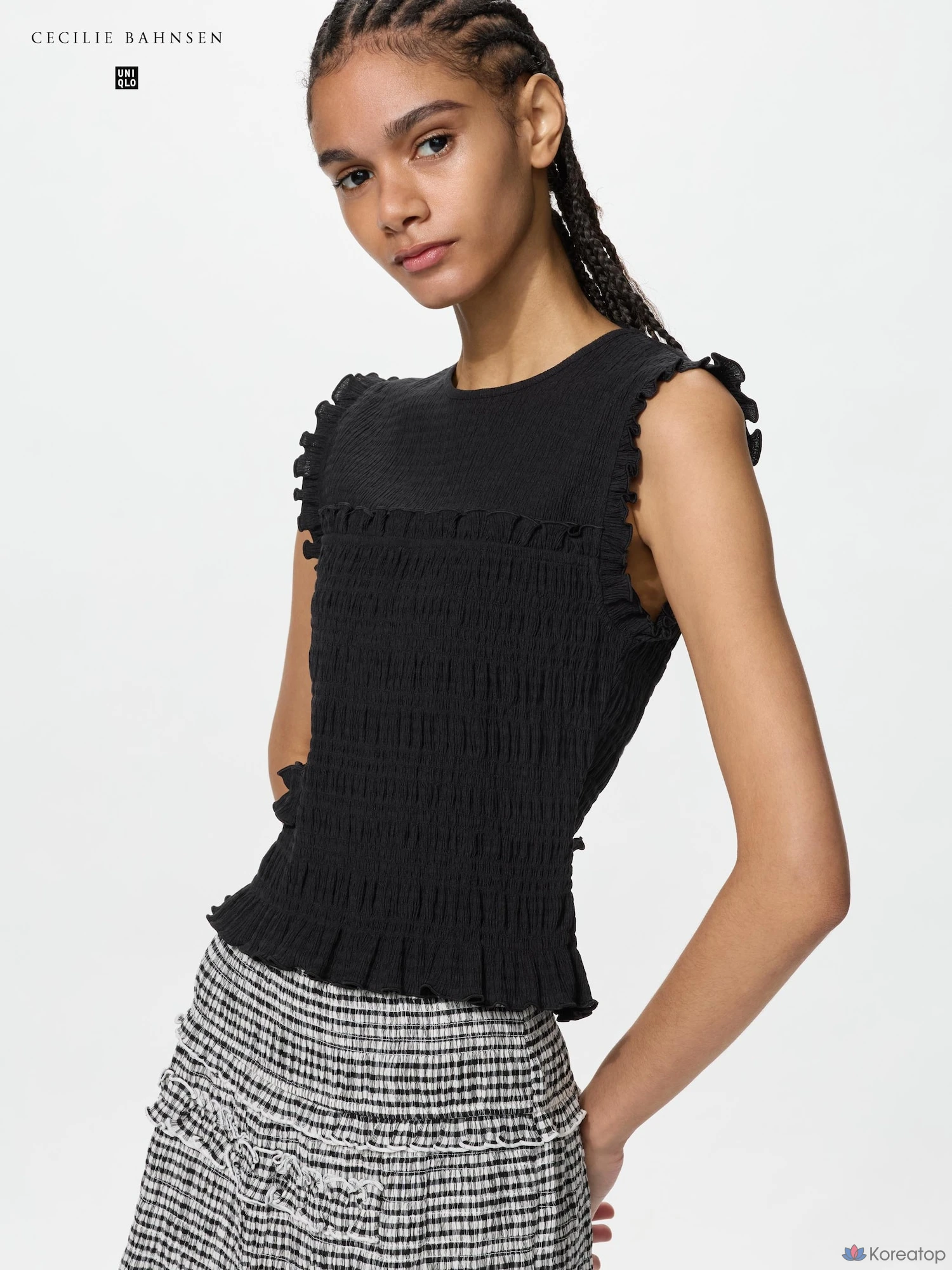 Футболка без рукавов Uniqlo Shirring T (Sleeveless)