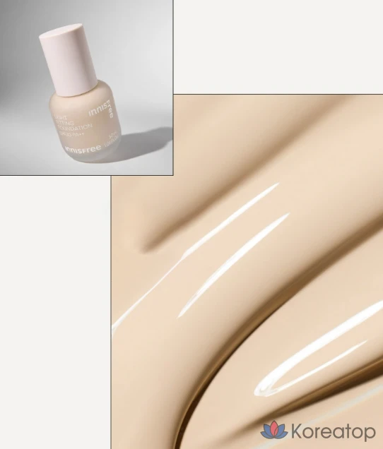 Тональный крем Innisfree Light Fitting Foundation, 30 мл, 1 шт., 21C Роза Ваниль, фото 3