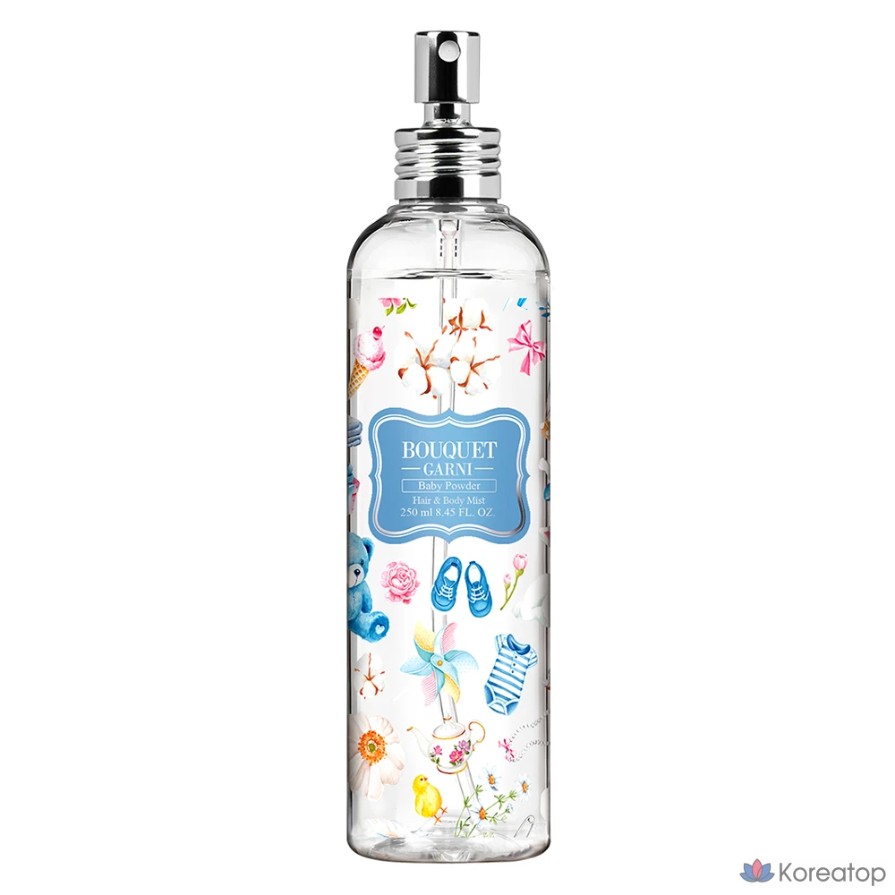 Ароматизированный спрей для волос и тела Bouquet Garni с детской присыпкой, 250 мл, 1 шт.