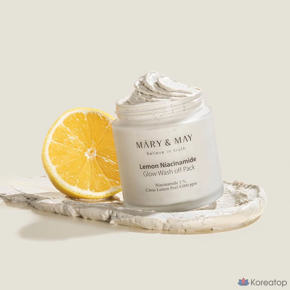 Смываемая маска для лица Marienmay Lemon Niacinamide Glow, 125 г, 1 упаковка, 2 упаковки, фото 2