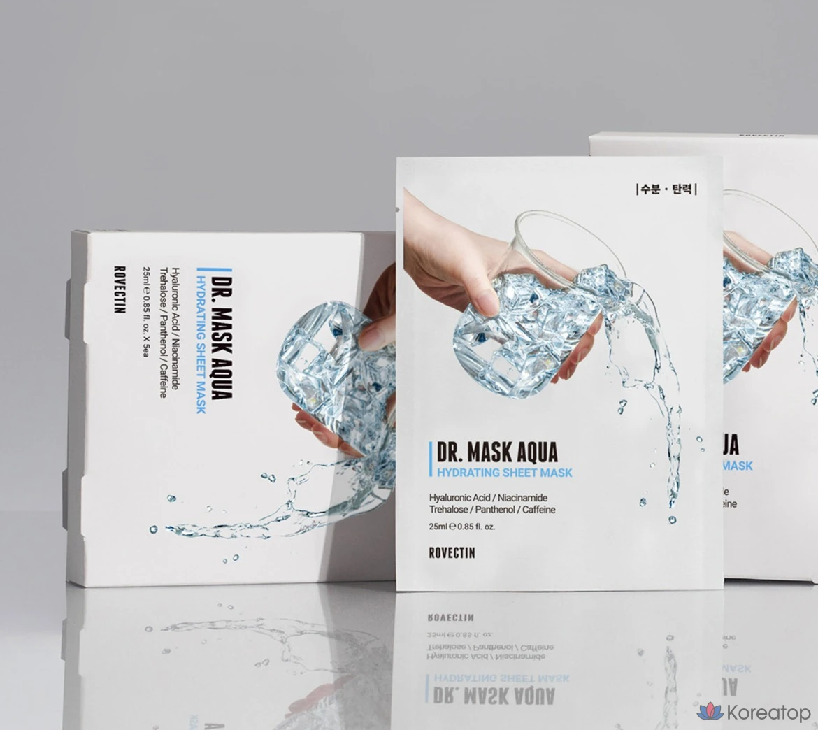 Тканевая маска для лица Rovectin Doctor Mask Aqua Mask, 4 шт., фото 5