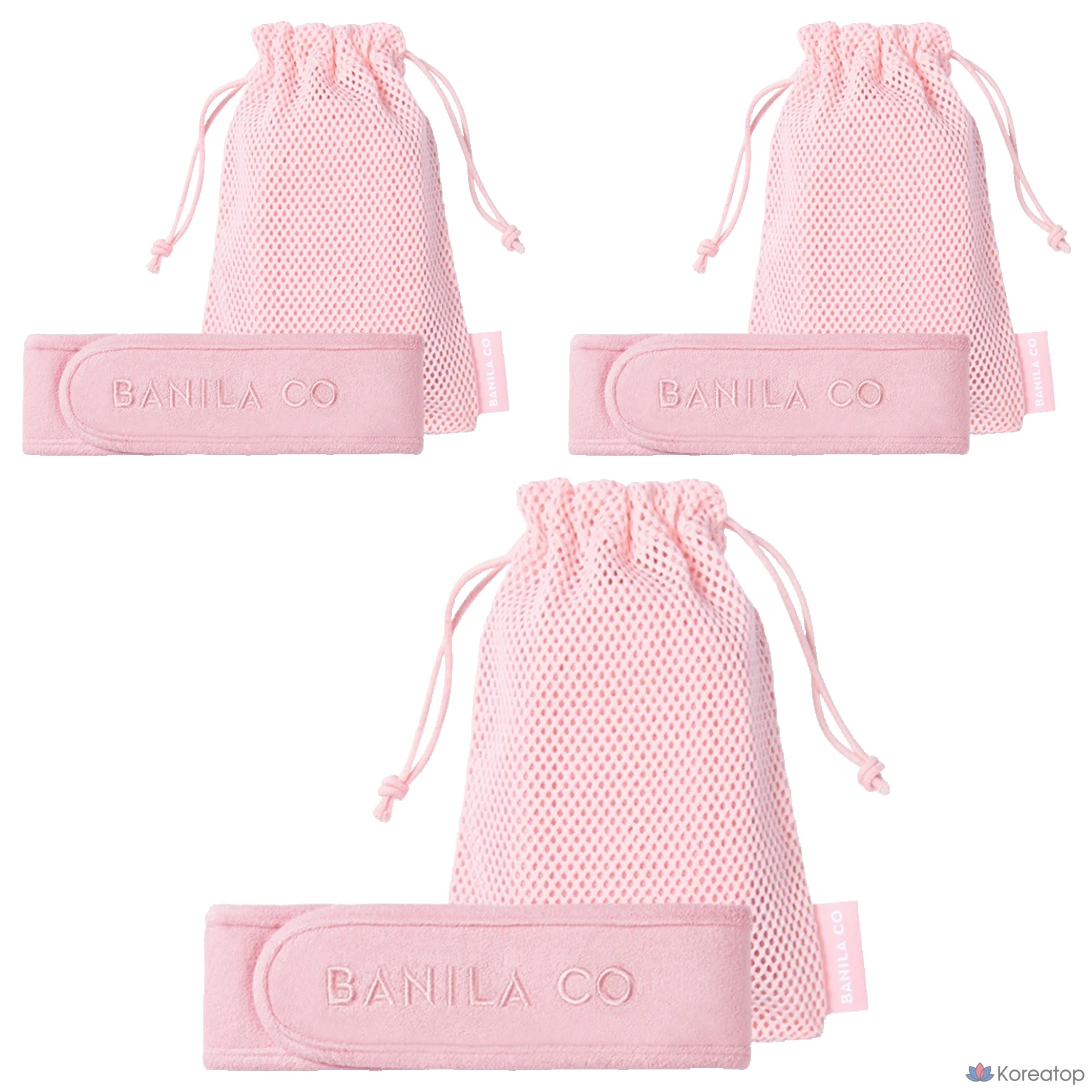 Набор для ухода BANILA CO Cleansing Band + Pouch Set, оттенок Pink, 3 шт.