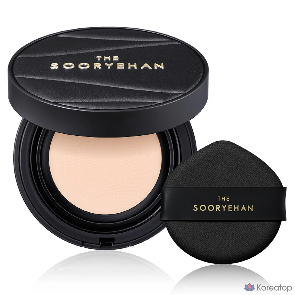 Тональный крем-кушон Sooryehan The Black Tension Fit Mesh Cushion Foundation, 13 г, № 23, 1 шт.