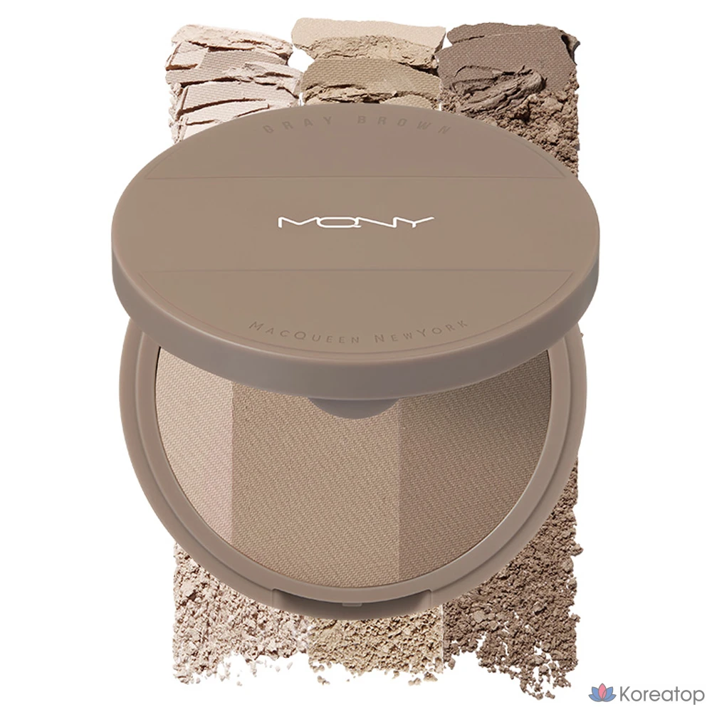 Макияж Mqny New York Fake Up 3-Color Shading, 9 г, серо-коричневый, 1 шт.