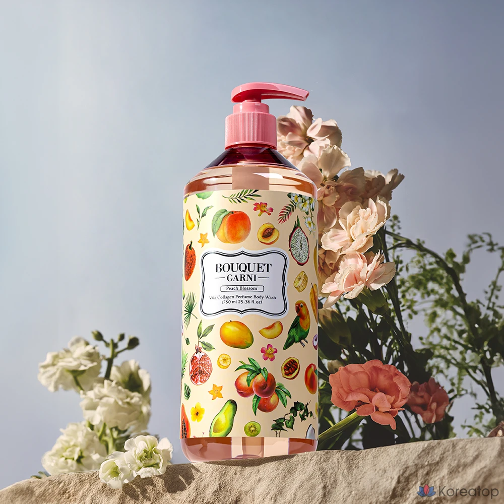 Гель для душа Bouquet Garni Vita Collagen с ароматом персикового цветка, 750 мл, 1 шт.