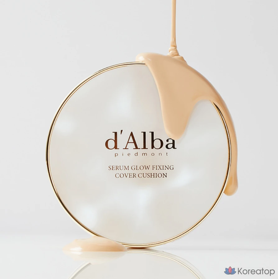 Тональный крем-кушон D'alba Serum Glow Fixing Cover Cushion Foundation, 17 г, № 23, 1 шт.