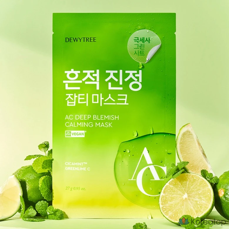 Тканевая маска для лица Dewytree AC Deep Trace Calming Mask, 40 шт., фото 2