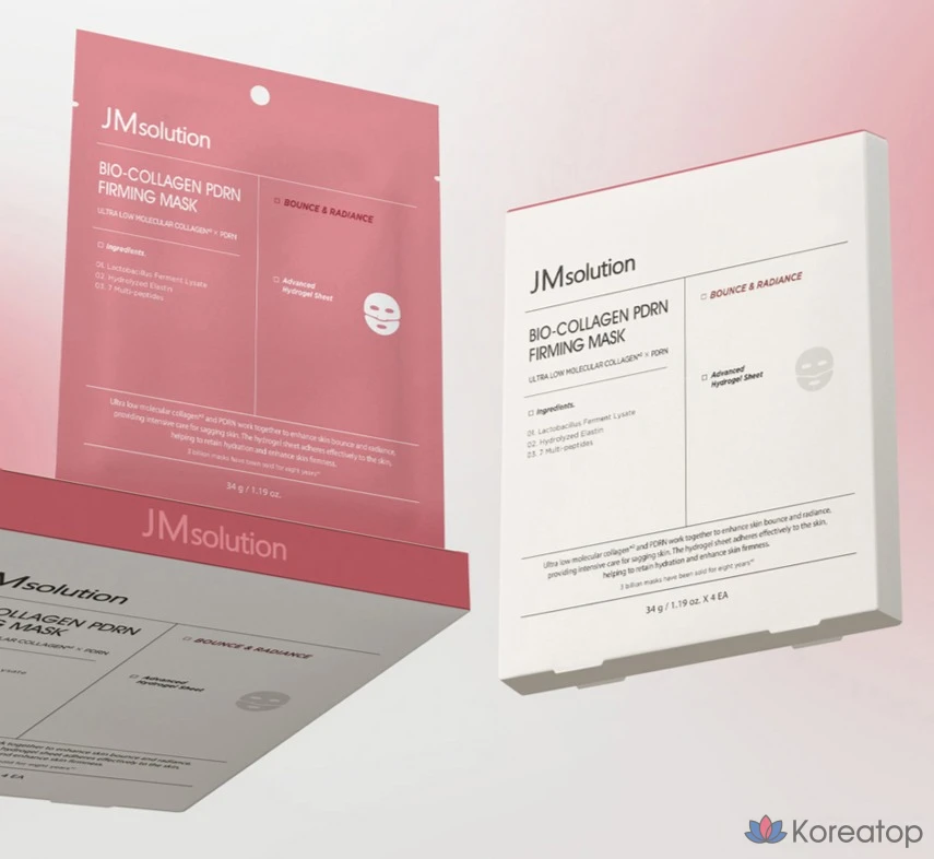 JM Solution Bio Collagen PDRN Firming Mask Pack 34g, 4 Pack, 1 Pack