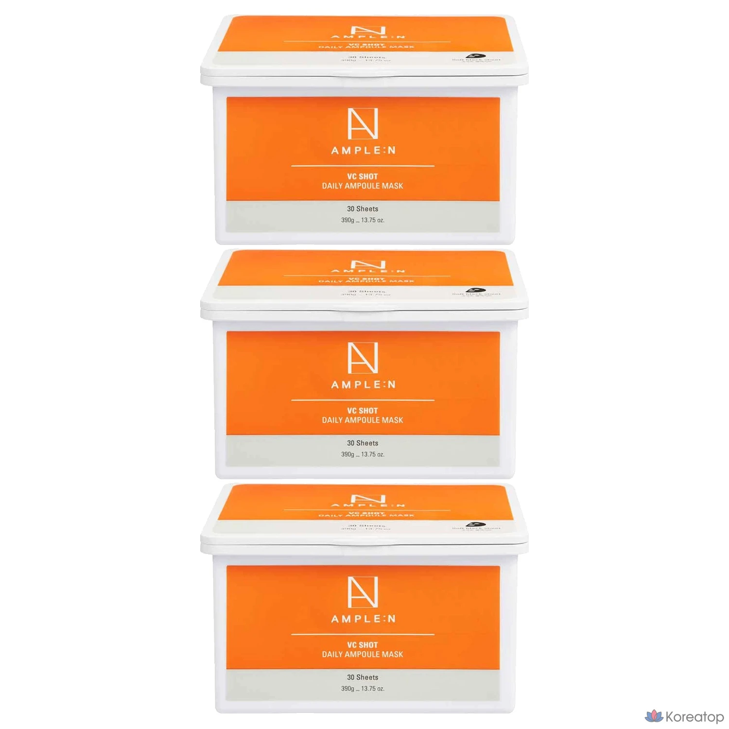 Ампульная маска для лица AMPLE:N & Koreana VC Shot Daily Ampoule Mask, 3 шт., 30 шт.
