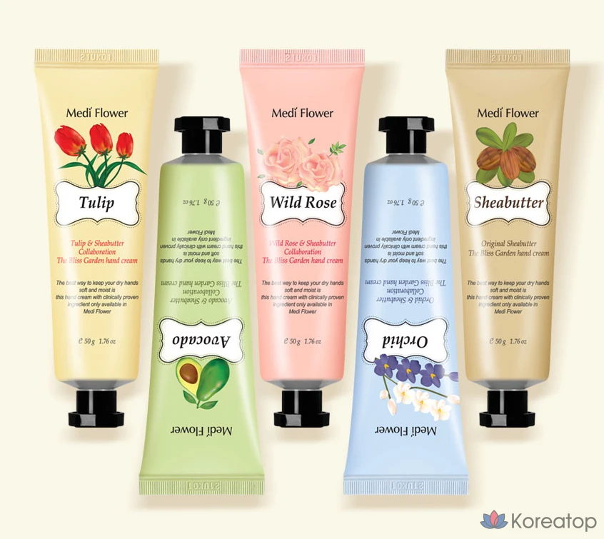 Набор для ухода MediFlower The Bliss Garden Hand Cream 5-piece Set, 250 г, 1 шт.