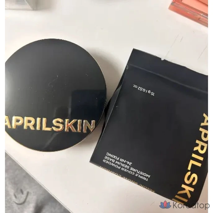 Тональный крем April Skin Magic Snow Cushion (основной блок + сменный блок), 1 шт., № 21, светло-бежевый.
