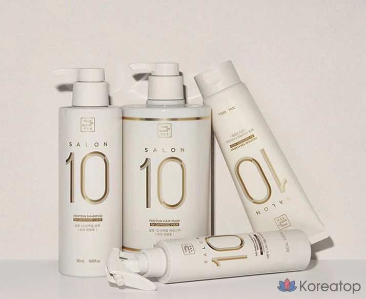 Шампунь Mise en Scene Salon 10 Protein для поврежденных волос, 990 мл, 1 шт.