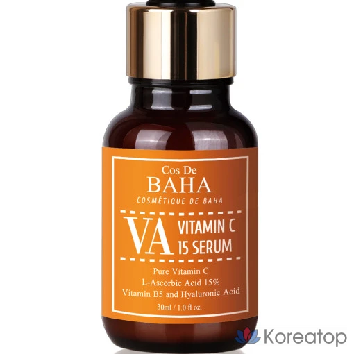 Cos De Baha VA Pure Vitamin C 15 Serum Skin Whitening Anti-Pigmentation Ampoule, 30 мл, 1 шт.