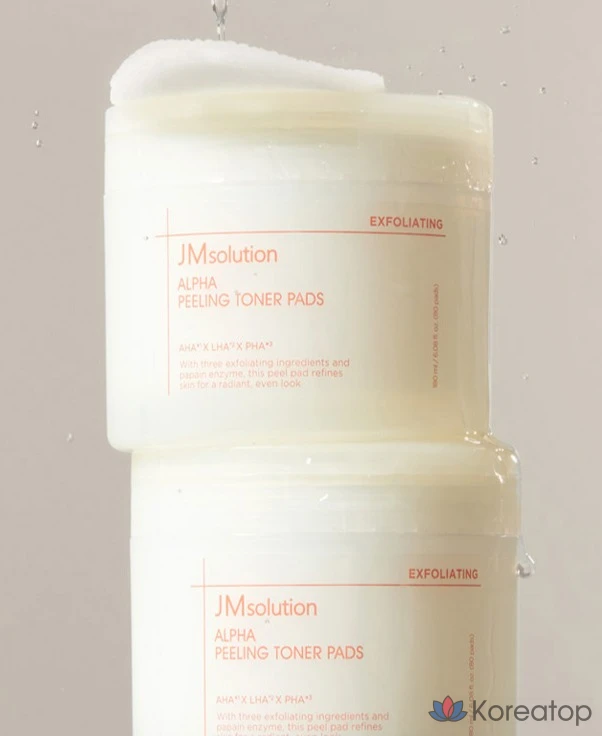 Тонизирующие подушечки для пилинга JM Solution Alpha, 180 мл, 1 шт., 80 листов.