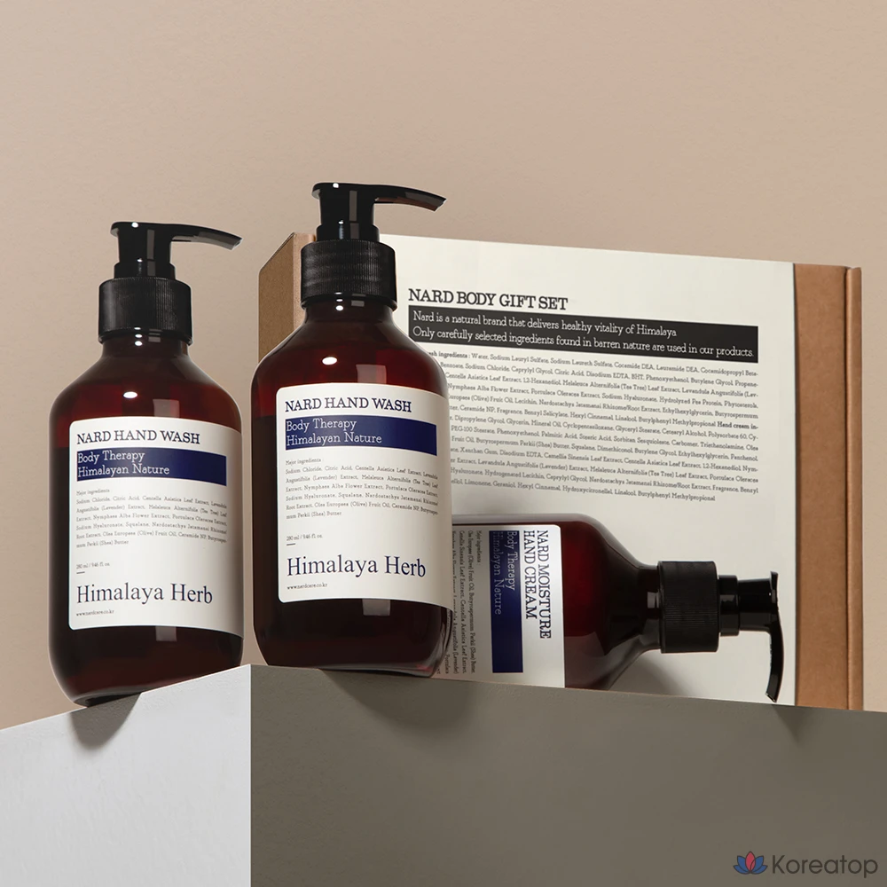 Набор NARD: жидкое мыло для рук 280 мл (2 шт.) + крем для рук 280 мл (3 комплекта)., фото 2