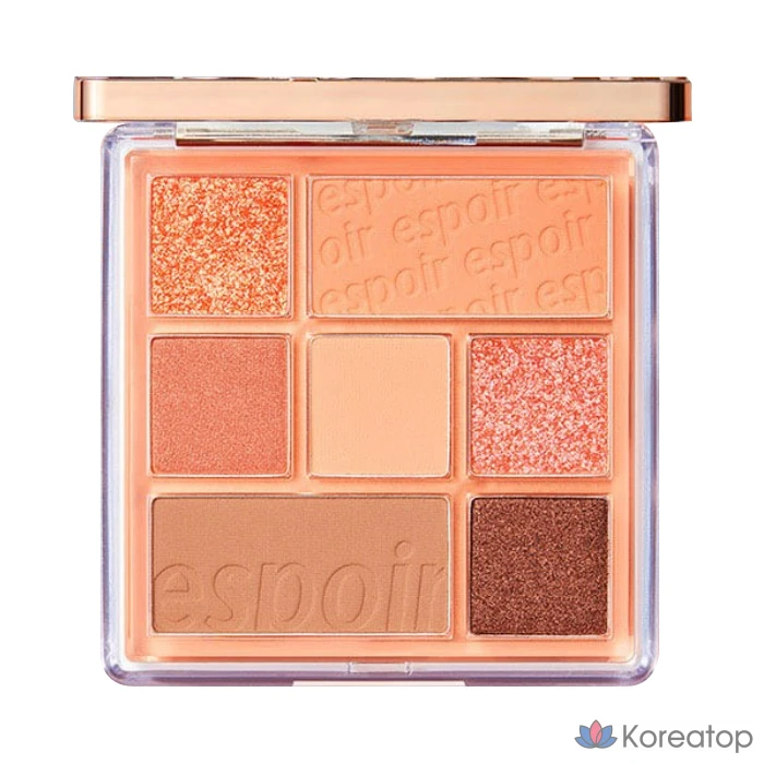 Палетка теней для век Espoir Real Eye Palette, № 1, персиковый оттенок, 1 шт.