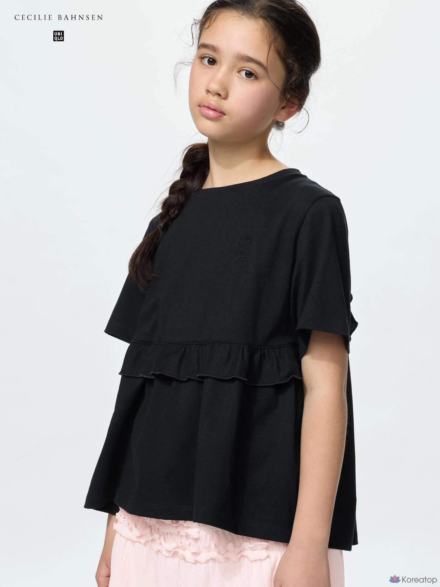 Футболка для девочек Uniqlo Frill T-Shirt