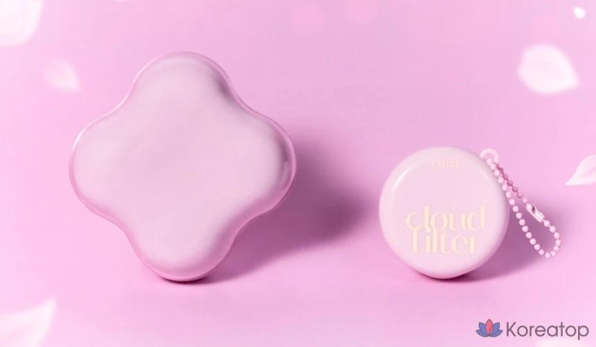 Набор из двух флаконов: тональный крем-кушон Etude House Blossom Cloud Filter Cushion 15 г + мини-кушон 5 г, № 21, цвет слоновой кости., фото 2