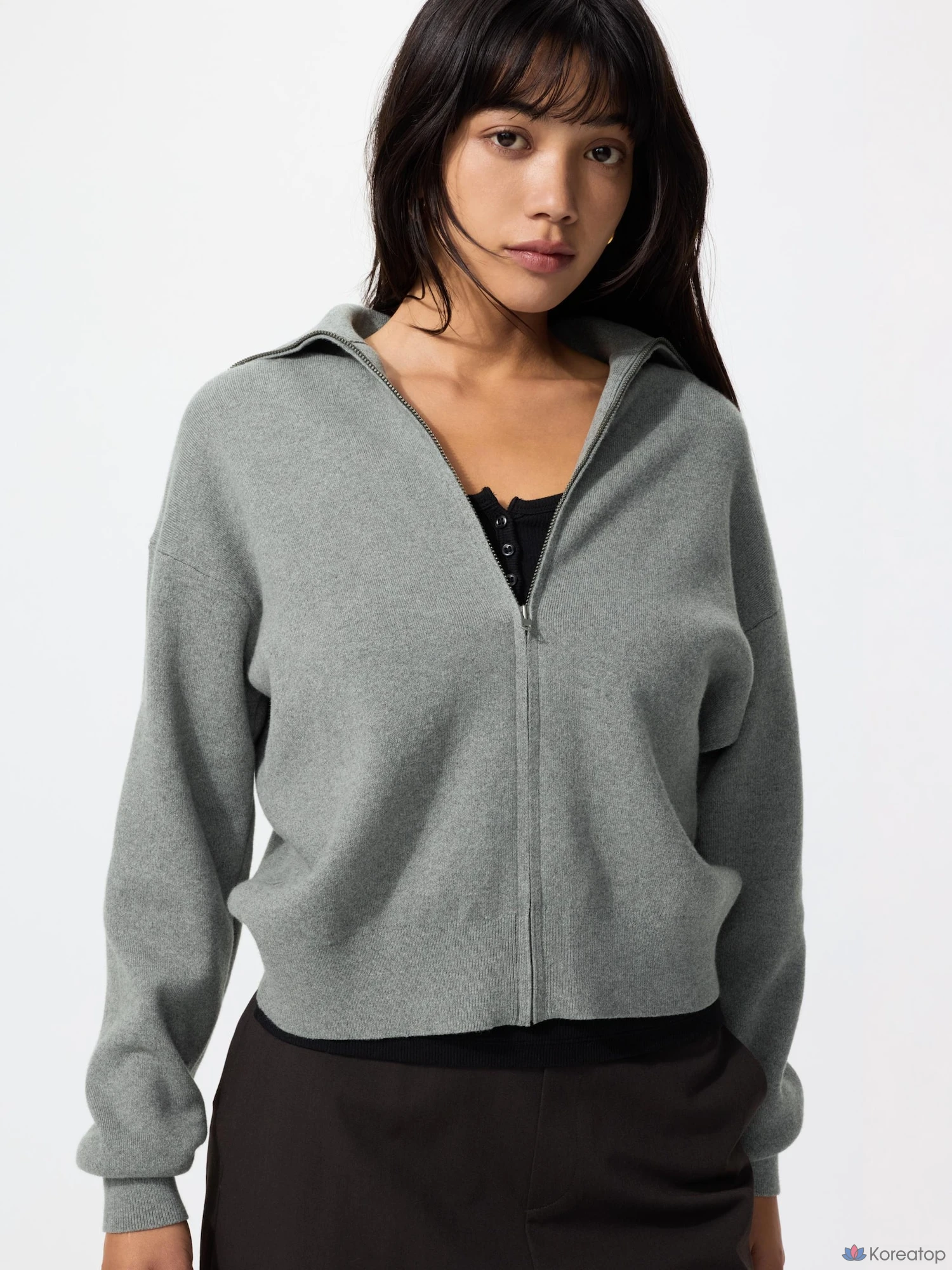 Кардиган Uniqlo Smooth Cotton Full Zip